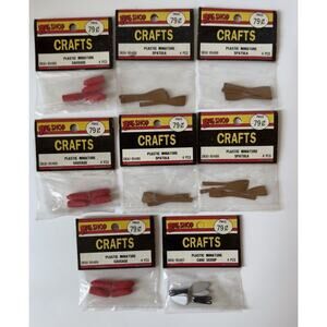 Vintage Rag Shop Crafts Plastic Miniature Spatula Sausage Cake Scoop Set Of 8